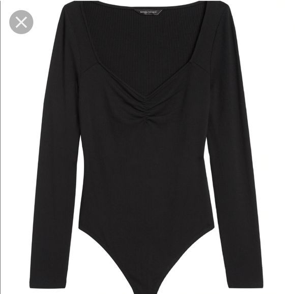 Banana Republic Petite Ribbed Sweetheart Bodysuit - Picture 1 of 5